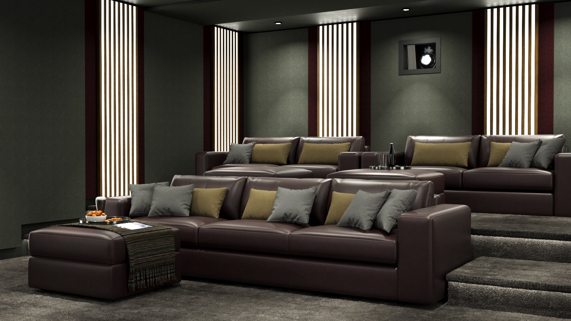 Aspen Cinema Interior Kit | Fabric Walls Panels & Slats