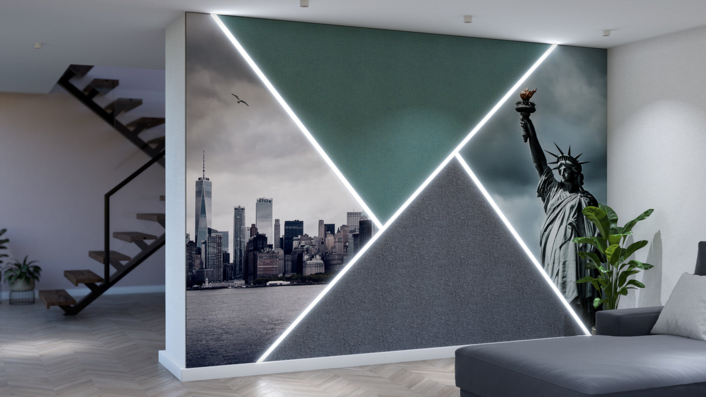 Angled Fabric Panel